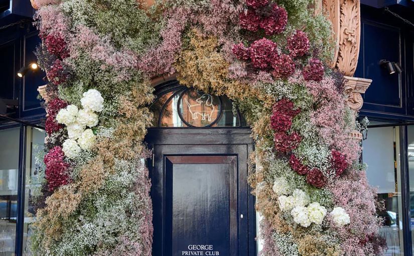 GEORGE CLUB’S FACADE DESIGNED BY ERDEM FOR RHS CHELSEA FLOWER SHOW 2021